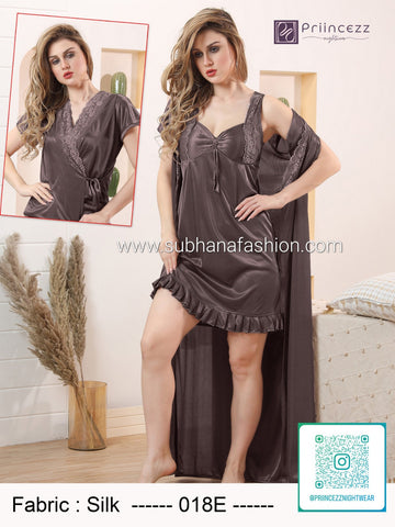 2pcs indian Ac Silk Night Dress