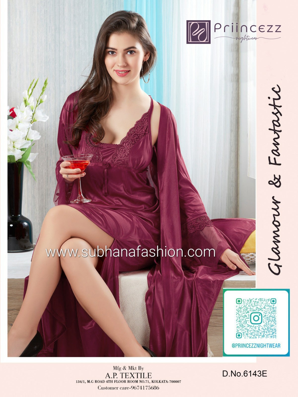 2pcs indian Premium Silk Night Dress